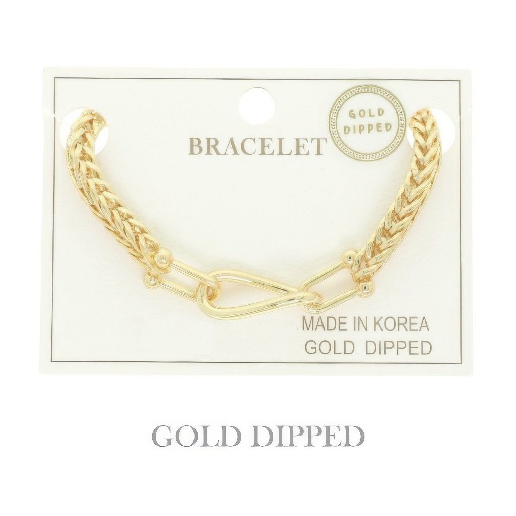 GoldPlated Oval Link RopeStyle Chain Bracelet